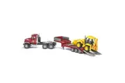 Bruder 95cm 1:16 MACK Truck Granite Loader w JCB 4CX Tractor Backhoe Kids Toy