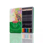 Colouring Pencils, Set of 12 in Tin Box, Blendable Multicolour