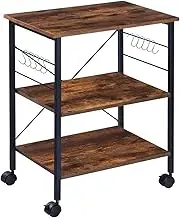 3 Tier Kitchen Storage Cart Microwave Oven Rack for Household Kitchen Wheel Movable Multifunctional Holders Cart