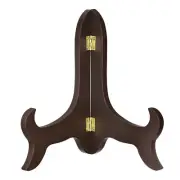 10" Easel Plate Holder, Wooden Folding Display Stand Brown for Picture Frame