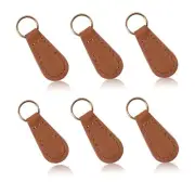 6 Pcs Leather Zipper Pull Replacement Zipper Tag Fixer Pull Repair for Backpack