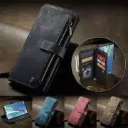 For Samsung S25 S24 S23 S22 S21 Ultra S10 S9 Plus Case Leather Wallet Flip Cover