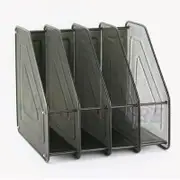 4 Divider Tier Mesh Magazine Filing Office Home Storage Trays Organizer