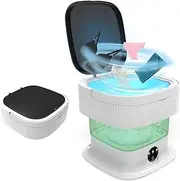 Mini Washing Machine, 14L 2kg 2 in 1 Camping Washing Machine, Small Washing Machine, Deep Cleaning of Underwear, Baby Clothes, Socks, Single Washing Machine for Homes, Dormitories, Travel Laundry,