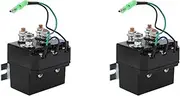VEAUUTAY 2X Winch Solenoid, Winch Solenoid 12V for 1500-5000Lb Winches ATV UTV Winch Contactor Solenoid Relay Winch Solenoid