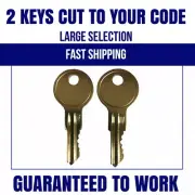 (2) Husky Tool Box Keys R601-R620 A01-A20 Home Depot Keys