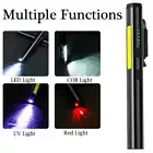 Tactical Flashlight Small LED Torch Light Mini Pen USB Rechargeable w/UV Light