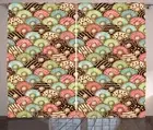 Retro Tea Party Curtains 2 Panel Set Decor 5 Sizes Available Window Drapes