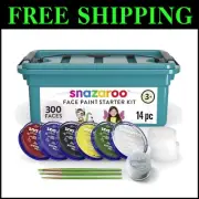 Water-Based Face Paint Starter Set with Sponges and Brushes - Easy Clean & Fun!