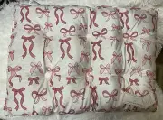Cupcakes and cashmere coquette pink and red bows pet crate mat/bed 30x21”NWT
