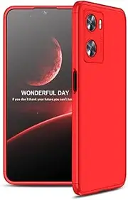 [SEAHAI] Case for Oppo A57s / Oppo A57 4G Case, High-Quality PC/Silicone, Ultra Thin Shockproof All-Round Protection Mobile Phone Case, 3-Layer Structure Protective Case - Red