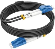 Outdoor Fiber Optical Cable, LC to LC Single Mode Fiber 100ft/30m OS2 LC-LC