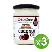 在飛比找PChome24h購物優惠-cococare冷壓初榨椰子油500ml*3