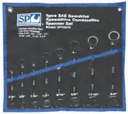 SP Tools SP10272 - Combination Geardrive Spanner Set 8 Piece SAE 0 Deg. Speed Drive