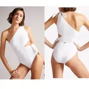 Ted baker white one shoulder swimsuit TED 0/ U.S 2