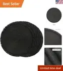 Paper Round Braided Placemats Set of 6 for Dining Tables 15 Inch Heat Resista...