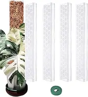 Wezalget Moss Pole for Monstera | 17 Inches Stackable Moss Plant Pole | Indoor Climbing Plant Stand Transparent Moss Sticks for Monstera Green Ivy Money Tree Creeper
