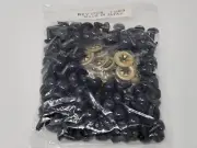 Bulk VTG Zims 12mm Round Black Domed Plastic Safety Eyes Amigurumi Craft Doll