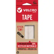 Velcro Eco Collection Stick On Hook and Loop Durable White Tape 91.4cm x 22mm
