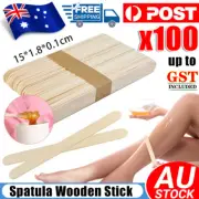 50x 100x Waxing Spatula Wooden Stick Disposable Tongue Depressor Wax Applicator