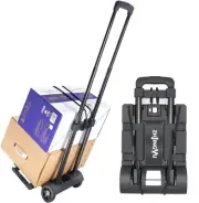 Folding Hand Truck Trolley Dolly, Folding Cart Small Trolley Dolly with Wheel...