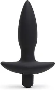 Lovehoney Butt Tingler Vibrating Butt Plug - 3.5 Inch Silicone Anal Plug - Beginner Friendly with Flared Base - 7 Vibration Modes & 3 Speeds - Waterproof - Black