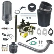 Carburetor Exhaust Pipe Black For Predator 212cc 196cc 6.5Hp GX160 GX200 Go Kart