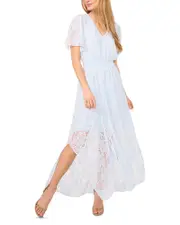 CeCe Smocked Waist Flutter Sleeve Dress