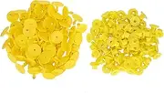 Animal Ear Tag Plastic Identification Card Anti Lost Marker Safe for Farm Cattle Sheep Pigs 100pcs