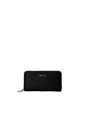 Replay Zip Around Wallet Solid Black - Wallets & Pouches -Size One Size