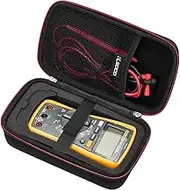 RLSOCO Carrying Case for Fluke 117/115/116/114/113/177/178/179/233/101/106/107/ F15B+/F17B+/F18B+ Digital Multimeter &EEVblog BM786 Multimeter and More with DIY Foam - Red Zip (Case Only)