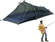 Camping Cot Tent | 1 Person Tent | Backpacking Tent | Bivy Tent | Bivvy Bag Tent | Portable 1 Person Sleeping Bag Tent for Men and Women Backpackers, Hiking Mountain Climbing Outdoor Travel