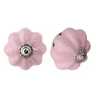 6x Vintage Flower Ceramic Drawer Knobs Furniture Cupboard Door Handle Pink