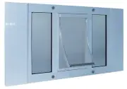27"-32" WINDOW SASH Pet Cat Dog DOOR 10 1/2" x 15" Extra Large Flap