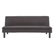 Sarantino 3 Seater Modular Faux Linen Fabric Sofa Bed Couch - Black