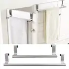 Bathroom Over Door Towel Holder Rack Rail Hanger Home Cupboard Kitchens Bar-Hook