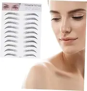Baluue Temporary Eyebrow Stickers 2pcs Imitation Brows for Men Women Quick Easy to Apply