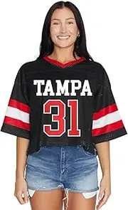 [Lojobands] Women's College Football Jersey Top