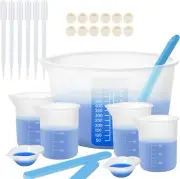 Silicone Measuring Cups for Resin, Resin Supplies with 600&100Ml Cups, Resin Mix