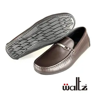 【Waltz】馬銜扣 真皮豆豆鞋 休閒鞋 懶人鞋(622227-23華爾滋皮鞋)