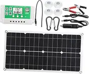 1 Set Foldable Solar Panel Kit Outdoor Charger with Controller Lightweight Portable Solar Plate for Camping Hiking and Car Start