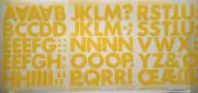 Chartpak Velvet Touch Lettering Futura Bold 180pt/M15180C Yellow Rub On Letters