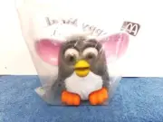 NOS VINTAGE 1994 McDONALD HAPPY MEAL FURBY GREY & WHITE FUR OWL 3 INCH TOY