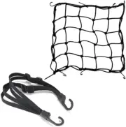 Bungee Cargo Net Cord Motorcycle Helmet Rope Mesh Elastic with Hooks for Fasteni