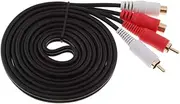 Gold Plated 2 RCA Male to Female Stereo Audio Extension Cable Connector Line