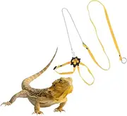 BESPORTBLE Reptile Harness Leash for Turtle Lizard Pet Training Leash Adjustable Strap Finger Loop for Outdoor Walks