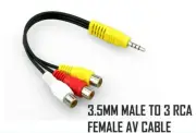 3.5mm AUX Male to 3RCA Female Cable Composite Stereo Audio AV Adapter Cord