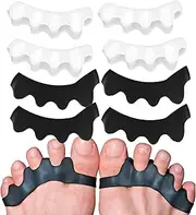 Skeerthy 8 Pieces Gel Toe Separators For Hammer Toe, Toe Spacers Toe Straightener Bunion Corrector for Women Men, Silicone Gel Separators
