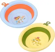 MOTHNUR 2Pcs Washbasins Cartoon Design Face Basin for Newborns Lightweight Portable Wash Tub for Home Use and Travel