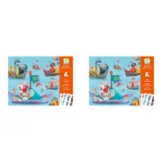 2x Djeco Floating Boats Origami Kids/Children Art/Craft Folding Activity Kit 6y+